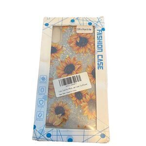Sunflowers Silver Liquid Glitter Bling Quicksand FashionPhone Case iPhone Xs Max
